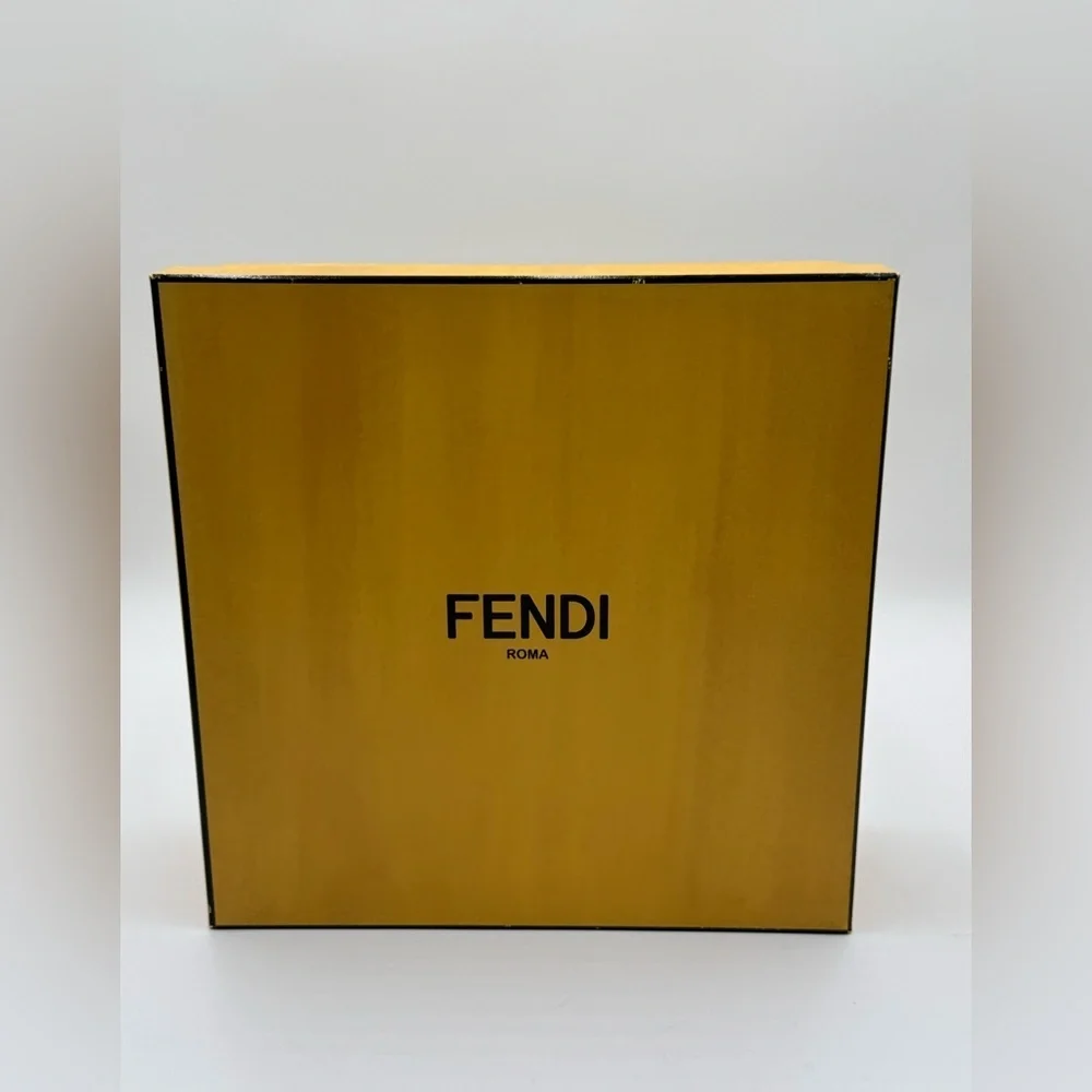 Fendi Black Suede Ankle Boots Logo Zip Heel Booties NWT Box IT 35 - Picture 17 of 17